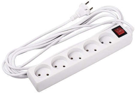 ФАZA Удлинитель FS075-05-500 5х5 м 10А/2.2кВт с выкл. ПВС 2х0.75 ФАZА 4895205004368