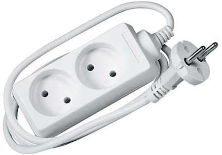 Jazzway Удлинитель EX- 02-150 2х1.5м 10А/2.2кВт ПВС 3х1 JAZZway 4895205004382