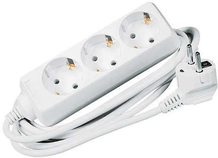 Jazzway Удлинитель EX-03G-150 3х1.5м 10А/2.2кВт с выкл. з/к ПВС 3х1 JAZZway 4895205004580