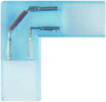 Соединитель контактный L-образный UTC-K-22/A67-NNN CLEAR 005 POLYBAG для светодиодных лент 220В 3528 2 контакта прозр. (уп.5шт) Uniel 10821