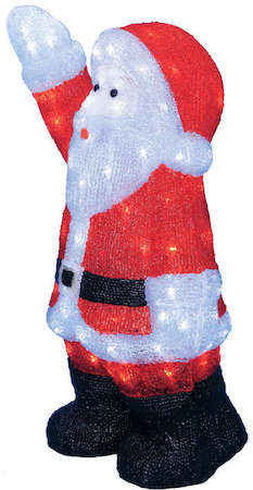 Фигура светодиодная "Дед Мороз" ULD-M3860-120/STA WHITE IP20 XMASMAN 38х24х60см 120 светодиодов свет бел. провод прозр. Uniel UL-00002332