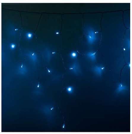 Neon-Night Гирлянда Айсикл (бахрома) светодиодная 2.4х0.6м прозрач. провод 230В диоды син. NEON-NIGHT 255-053