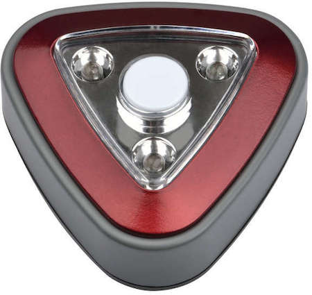Светильник-ночник DTL-356 Треугольник/Red/3LED/4АА пушлайт питание от 3-х батареек ААА (в комплект не входят) красн. Uniel UL-00001987