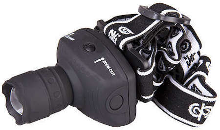 ФАZA Фонарь налобный H2-L1WZ-3AAA-bk 1Вт LED zoom черн. ФАZА 4897062851437