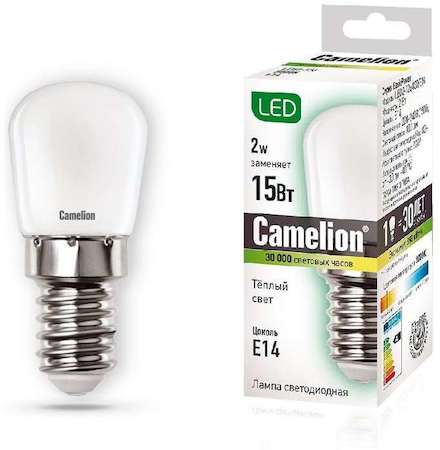 Лампа светодиодная LED2-T26/830/E14 2Вт 220В Camelion 13153