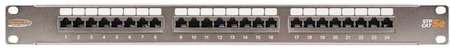 Патч-панель 19дюйм 1U 24 порта кат.5e (класс D) 100МГц RJ45/8P8C 110/KRONE T568A/B полный экран с органайзером метал. NIKOMAX NMC-RP24SD2-1U-MT