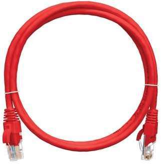 Патч-корд U/UTP 4 пары кат.5e (класс D) 100МГц 2хRJ45/8P8C BC (чистая медь) 24AWG (7х0.205мм) LSZH нг(А)-HFLTx красн. 3м NIKOMAX NMC-PC4UD55B-030-C-RD