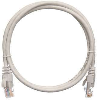 Патч-корд U/UTP 4 пары кат.5e (класс D) 100МГц 2хRJ45/8P8C BC (чистая медь) 24AWG (7х0.205мм) LSZH нг(А)-HFLTx сер. 20м NIKOMAX NMC-PC4UD55B-200-C-GY