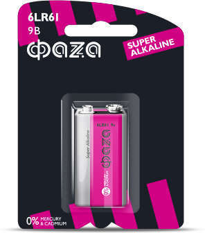 ФАZA Элемент питания алкалиновый "крона" 6LR61 Super Alkaline BL-1 ФАZА 4897062858412