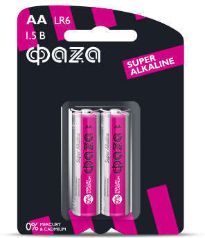 ФАZA Элемент питания алкалиновый LR 6 Super Alkaline BL-2 (уп.2шт) ФАZА 4897062858443