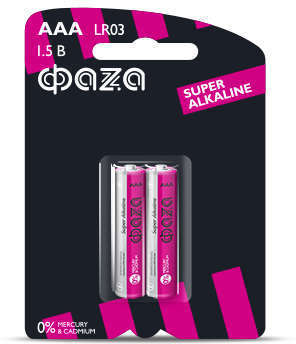 ФАZA Элемент питания алкалиновый LR03 Super Alkaline BL-2 (уп.2шт) ФАZА 4897062858474