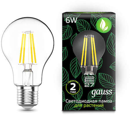 Лампа светодиодная Fito Filament A60 6Вт E27 Gauss 102802906