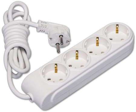Удлинитель 4х10м с заземл. 16А защ. шторки Makel N4210083