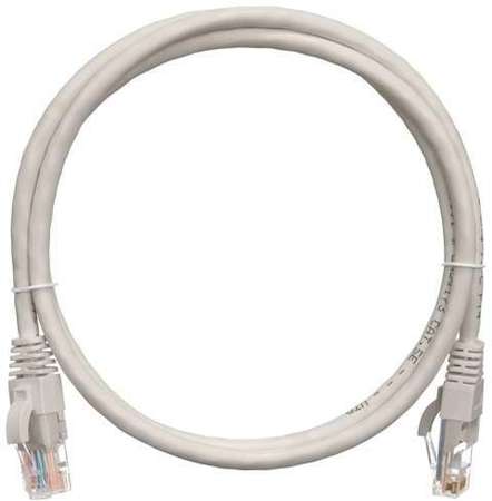Патч-корд U/UTP 4 пары кат.5e (класс D) 100МГц 2хRJ45/8P8C T568B заливной с защ. защелки мж BC (чистая медь) 24AWG (7х0.205мм) LSZH нг(А)-HFLTx сер. 1.5м NIKOMAX NMC-PC4UD55B-015-GY
