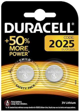 Элемент питания литиевый CR DL 2025 BP-2 (блист.2шт) Duracell Б0037272