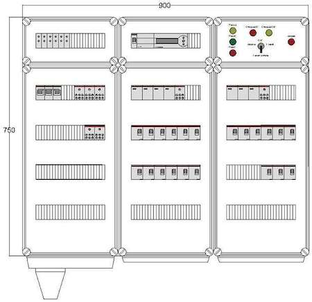 Щит управления электрообогревом HS 21х1700 D850 (с терморег.) ПСО DEVIbox DBS011