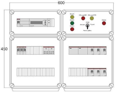 Щит управления электрообогревом HS 6х2800 D850 (с терморег.) ПСО DEVIbox DBS018