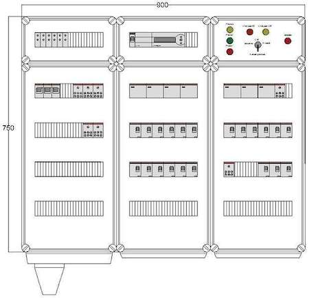 Щит управления электрообогревом HS 21х4400 D850 (с терморег.) ПСО DEVIbox DBS035