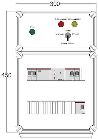 Щит управления электрообогревом HS 2х2800 D316 (с терморег. и датч. темп.) ПСО DEVIbox DBS086