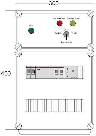 Щит управления электрообогревом HS 1х4400 D316 (с терморег. и датч. темп.) ПСО DEVIbox DBS097