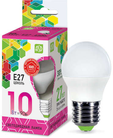 Лампа светодиодная LED-ШАР-standard 10Вт 230В E27 6500К 900Лм ASD 4690612015491