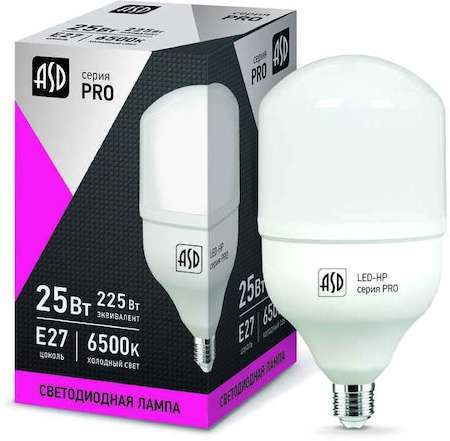 Лампа светодиодная LED-HP-PRO 25Вт 230В E27 6500К 2250Лм ASD 4690612018713