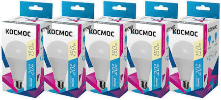 Lk_LED20wA65E2730_5 Лампа светодиодная A65 20Вт 3000К E27 220В КОСМОС Lk_LED20wA60E2730_5
