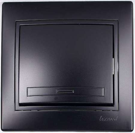 Выключатель 1-кл. СП Мира 10А IP20 черн. бархат LEZARD 701-4242-100