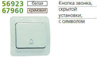 Кнопка звонка СП CLASSIC с символом крем. POWERMAN 1156497