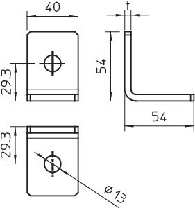 OBO Bettermann Пластина соединительная 54х54х40х4 GMS 2 VW 90 V2A OBO 1124699