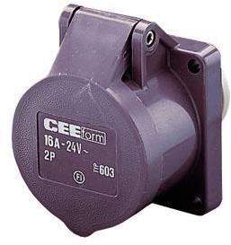 MENNEKES Розетка скрыт. уст. 16А 20-25В 2P IP44 прямая Mennekes 603