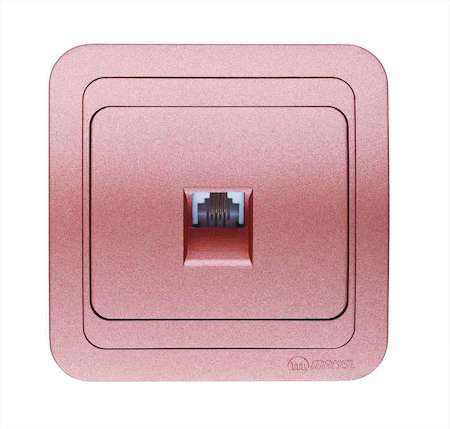 Розетка телефонная СП Mimoza 16А IP20 Makel шампань Makel 23614