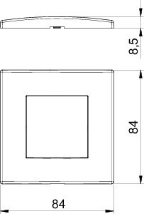 OBO Bettermann Рамка 1-м Modul45 универсальная 84х84мм AR45-F1 AL серебр. OBO 6119326