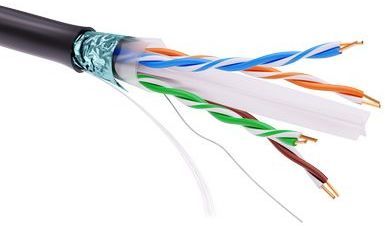 ДКС RN6FUPE3BK Информационный кабель экранированный F/UTP 4х2 CAT6, PE, чёрный