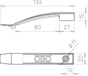 OBO Bettermann Зажим кабельный 1х8 NYM3х1.5 2032 AS OBO 2205052
