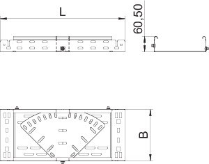 OBO Bettermann Угол для лотка регулируемый 200х60 RBMV 620 FT OBO 6040504