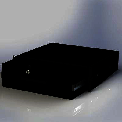 ДКС R5ITCPD2HE Ящик выдвижной с ключом 2U 300мм RAL7035