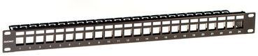 ДКС RNKPP241BK Патч-панель наборная 19",1U, под 24 модуля Keystone, UTP/STP
