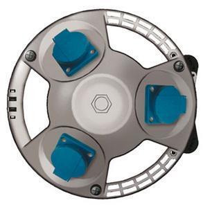 MENNEKES Комбинация розеток 3KRAFT IP44 3хSCHUKO 2P+E 16А 230В сер. Mennekes 94351SI