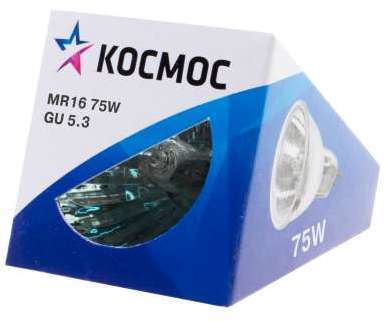 КОСМОС Лампа галогенная MR16 75Вт 12В GU5.3 EYCc Космос LKsmMR1612V75W