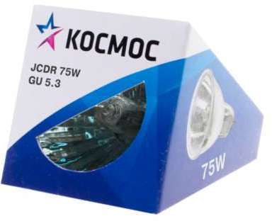 КОСМОС Лампа галогенная JCDR 75Вт GU5.3 220В Космос LKsmJCDR220V75W