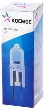 КОСМОС Лампа галогенная JC 20Вт G4 12В Космос LKsmJC12V20W