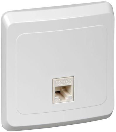 Schneider Electric Розетка компьютерная 1-м СП Этюд RJ45 бел. SchE KOMC-001B