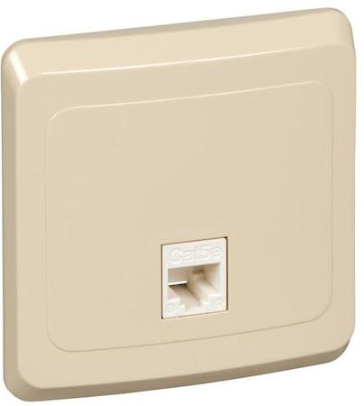 Schneider Electric Розетка компьютерная 1-м СП Этюд RJ45 крем. SchE KOMC-001K