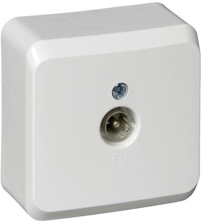Schneider Electric Розетка TV 1-м ОП Этюд бел. SchE TVA-002B