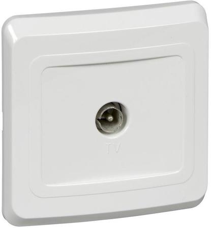Schneider Electric Розетка TV 1-м СП Этюд оконечная бел. SchE TVC-002B