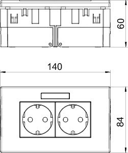 OBO Bettermann Блок укомплектованный розеточный AR45 марк. 2хModul45 84х140х59мм SDE-RW D0RT2B красн. OBO 6119429