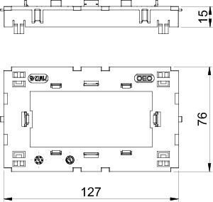 OBO Bettermann Рамка Modul45 монтажная 71MT2 45 полиамид свет. сер. OBO 6288576