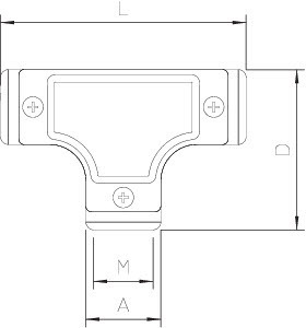 OBO Bettermann Секция Т-образная с резьбой M20х1.5 SKTM20W ALU OBO 2047605