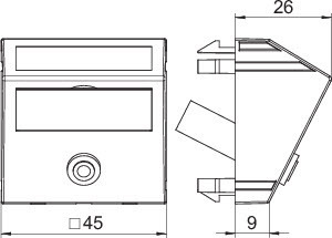OBO Bettermann Рамка Modul45 мультимедийная Audio-Klinke MTS-MK L AL15 серебр. OBO 6104964